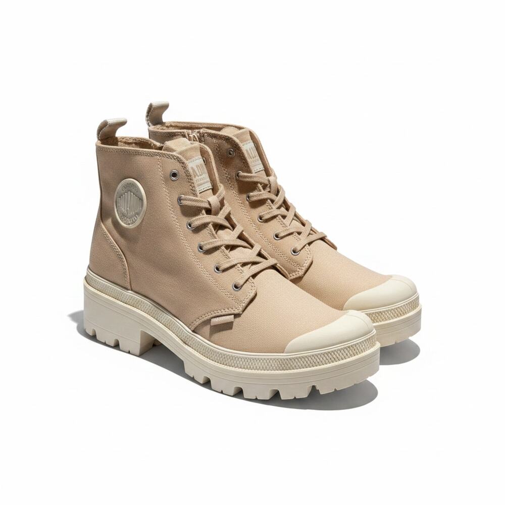 Woman's Palladium Pallabase Twill Boots Size 9.5